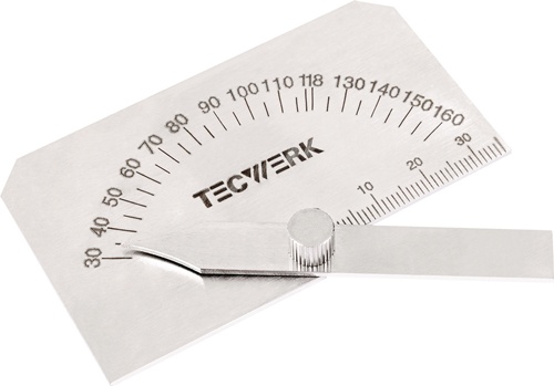 TECWERK Spiralbohrerschleiflehre m.verstellb.Winkel v.30Grad-160Grad 