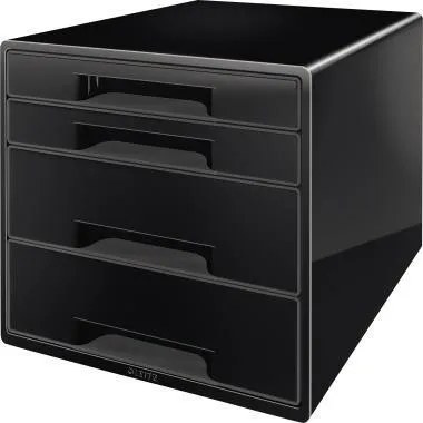 Leitz Schubladenbox CUBE 52521095 4Schubfächer schwarz