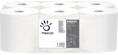 Papernet Handtuchrolle 416611 1lagig weiß 750Bl. 6 Rl./Pack.
