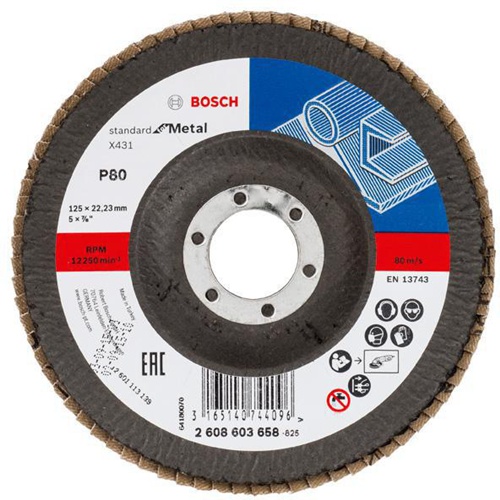 Bosch Fächerschleifscheibe X431 Standard for Metal Scheiben-D.125mm Körnung 80