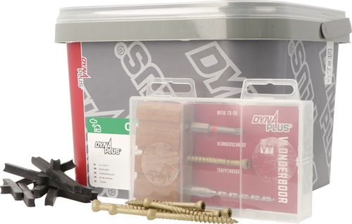 Terrassenschraubenset XTREME D.5mm Kohlenstoffstahl AR L.60mm DYNAPLUS