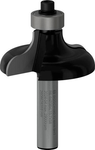 Bosch Profilfräser G Arbeits-L.16mm D.38mm L.57mm Schaft 8mm Radius 6,35mm