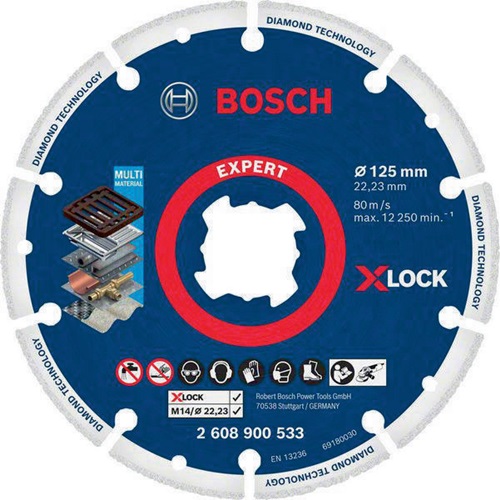 Bosch Diamanttrennscheibe Expert Diamond Metal Wheel X-LOCK D.125mm Bohr.22,23mm