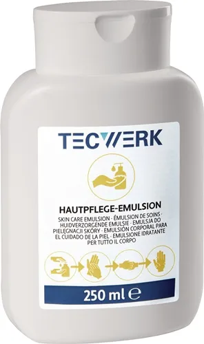 TECWERK Hautpflege-Emulsion 250ml silikonfrei,leicht parfümiert 24