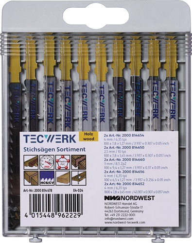 Stichsägeblattsortiment 10-tlg.f.HO TECWERK