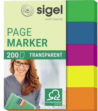 SIGEL Haftmarker HN615 50x60mm farbig sortiert 5 St./Pack.