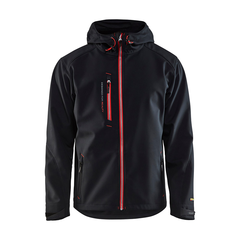 BLAKLÄDER Softshelljacke schwarz/rot (49492517)