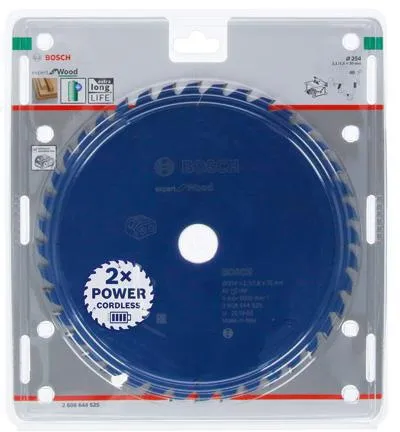 Bosch Kreissägeblatt Expert for Wood D.254mm Bohrung 30mm 40Zähne Zahform WZ