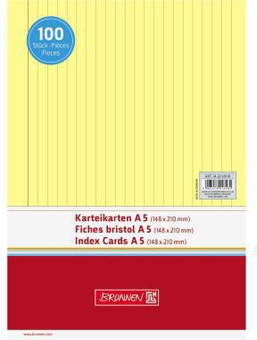 BRUNNEN Karteikarte 102250110 DIN A5 liniert ge 100 St./Pack.