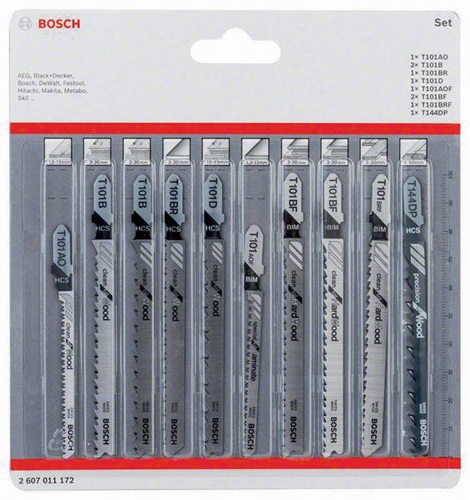 Bosch Stichsägeblatt-Set Clean Precision 10tlg.