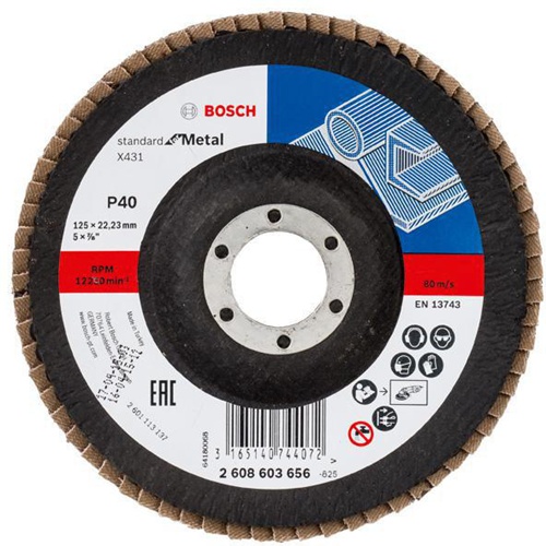 Bosch Fächerschleifscheibe X431 Standard for Metal Scheiben-D.125mm Körnung 40