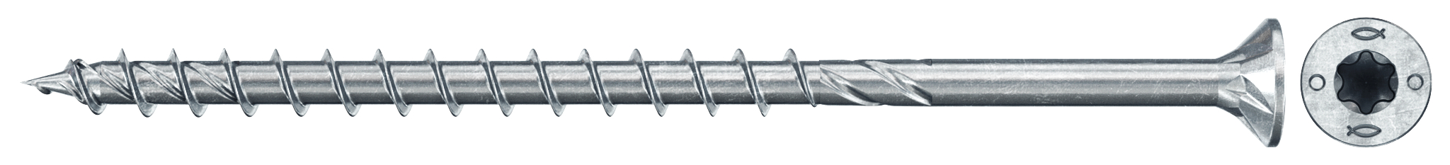 fischer PowerFast FPF II CTP 6,0 x 120 BC 100 Senkkopf mit Innenstern TX Teilgewinde galvanisch verzinkt, blau passiviert