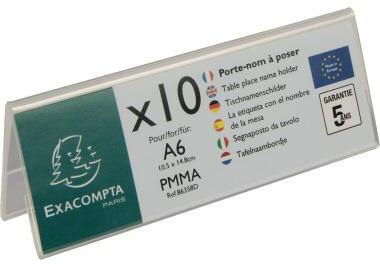 Exacompta Tischnamensschild 86358D PMMA 150x55mm 10St.