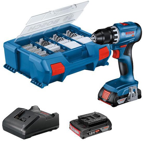 Bosch Akku-Bohrschrauber GSR 18V-45 Drehmoment 21/45Nm m.2xAkku 2Ah L-Case 