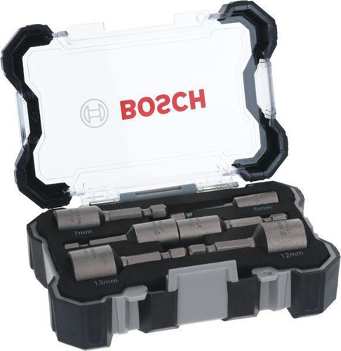 Bosch Steckschlüssel-Set 6-tlg.SW6/7/8/10/12/13mm L.50mm i.Ku.-Kassette 