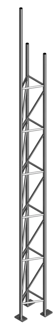 SCHAKE Gitterrohrmast für Beton - Aufstellvorrichtung