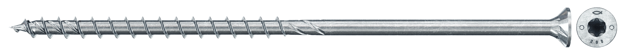 fischer PowerFast FPF II CTP 8,0 x 160 BC 50 Senkkopf mit Innenstern TX Teilgewinde galvanisch verzinkt blau passiviert