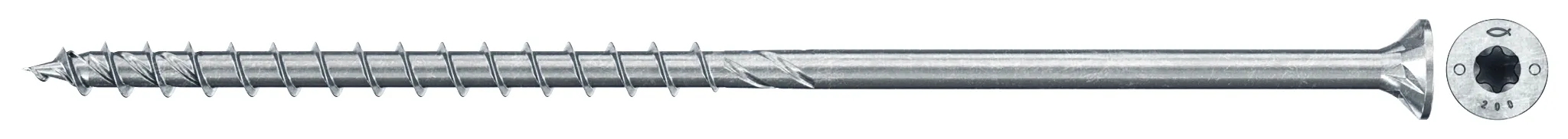 fischer PowerFast FPF II CTP 8,0 x 240 BC 50 Senkkopf mit Innenstern TX Teilgewinde galvanisch verzinkt blau passiviert