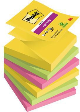 Post-it Haftnotiz Super Sticky R330-6SS-CARN 76x76mm sort. 6St.