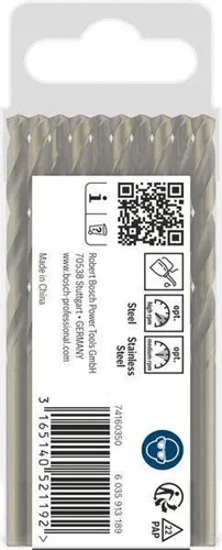 Bosch Metallbohrer PRO Stainless Steel Arbeits-L.52mm D.4,8mm L.86mm 10St.