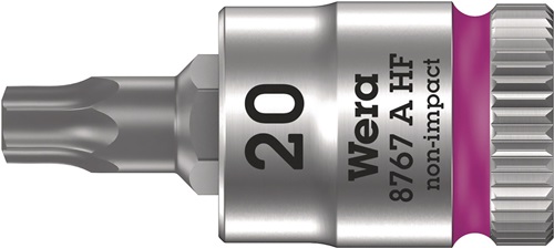 Steckschlüsseleinsatz 8767 A HF TORX® 1/4 Zoll T20 L.28mm WERA