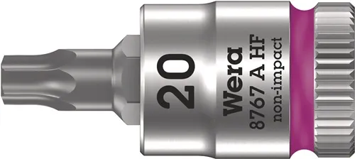 Steckschlüsseleinsatz 8767 A HF TORX® 1/4 Zoll T20 L.28mm WERA
