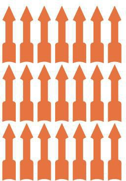 Avery Zweckform Hinweisetikett Pfeil 3008 leuchtorang 63 St./Pack.