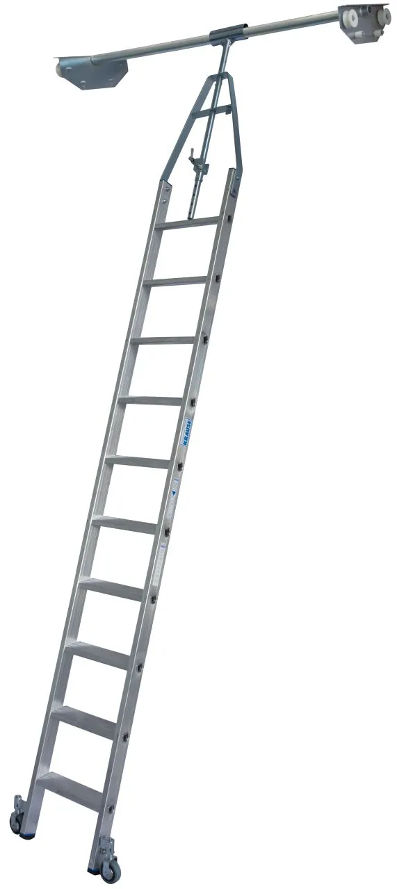 Krause STABILO Stufen-RegalLeiter Doppelregal Rundrohr-Schienenanlage 1x10 Stufen