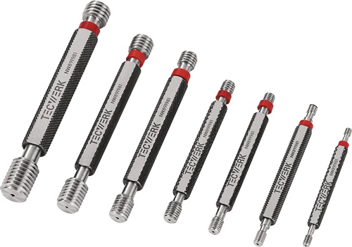 TECWERK Grenzgewindelehrdornsatz 6H je 1 St.M3,M4,M5,M6,M8,M10,M12 f.M 