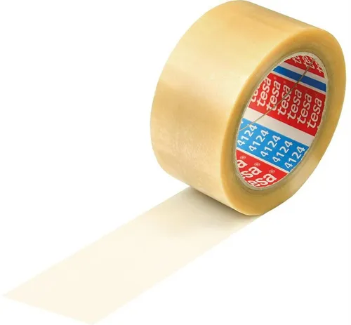 Klebeband tesa 4124 Breite 50mm Länge 66m Stärke 65µ PVC transparent leise TESA