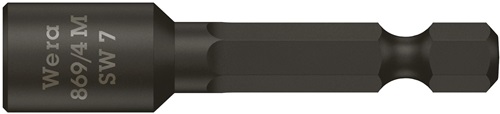 Steckschlüsseleinsatz 869/4M m.6-KT.-Antr.SW 7mm L.50mm m.Magnet WERA