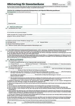 RNK Mietvertrag 598 Gewerberaum DIN A4 5Blatt