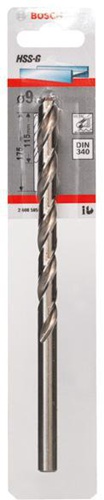 Bosch Metallbohrer HSS-G DIN340 Arbeits-L.115mm D.9mm L.175mm Typ N