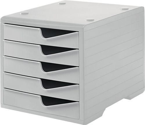 Ablagebox 5 Schubl.grau/grau Polystyrol H255xB270xT340mm STYRO
