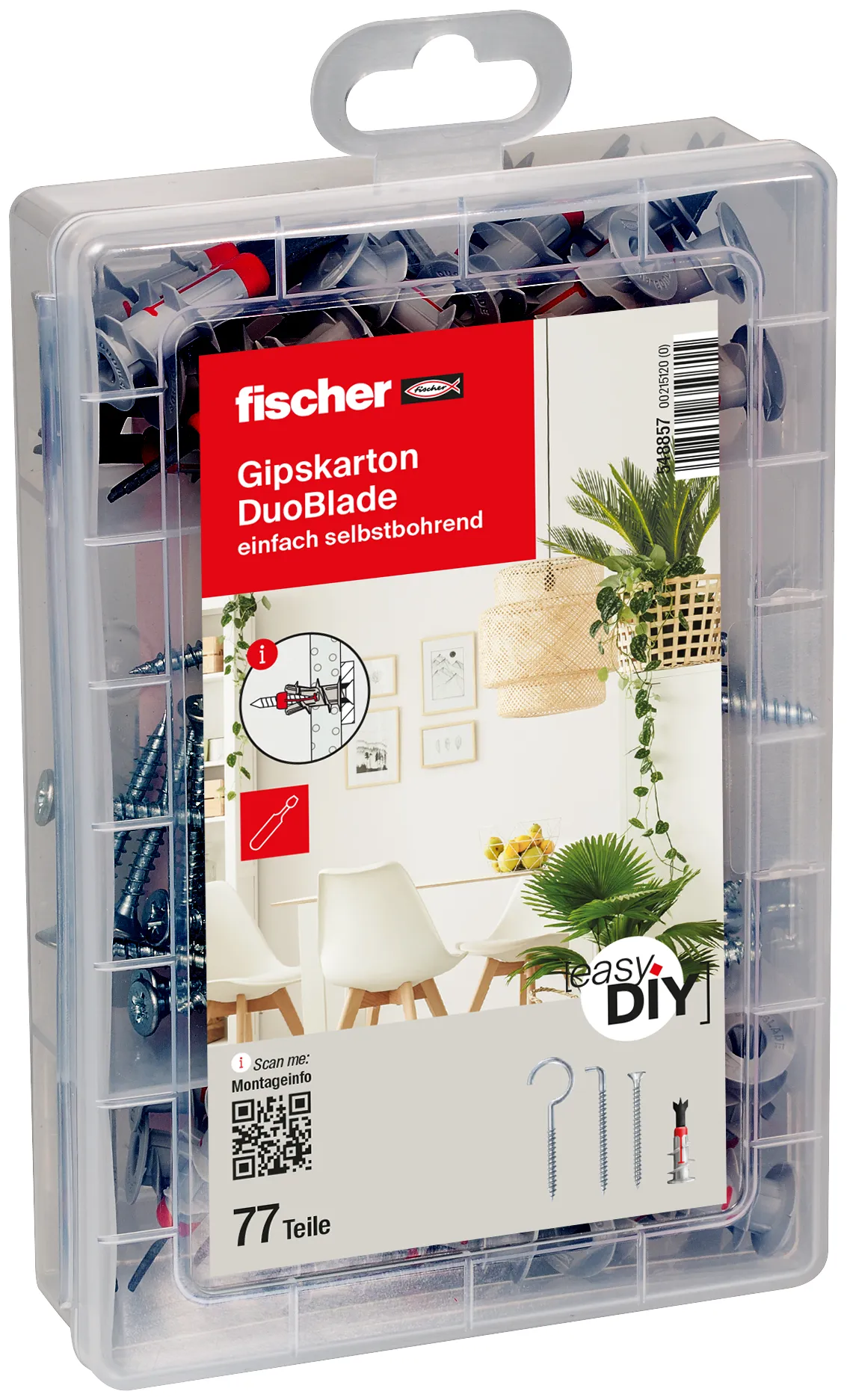 fischer EasyDIY Box Gipskarton DuoBlade (77 Teile)