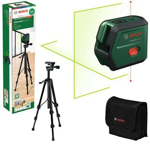 Bosch Kreuzlinienlaser-Set AdvancedLevel 2G Sp.3,6V Arbeitsber.15m m.Stativ
