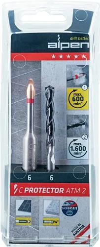 Feinsteinzeugfliesenbohrerset C PROTECTOR D.10mm 2 St./Set ALPEN