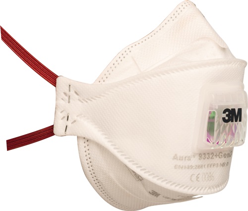 Atemschutzmaske Aura™ 9332+Gen3SV FFP3/V NR D m.Ausatemventil,faltbar 3M