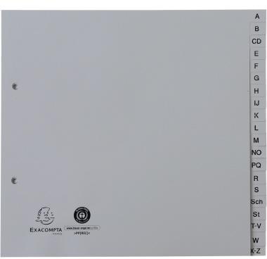Exacompta Register 1723B 2/3 A4 PP A-Z grau