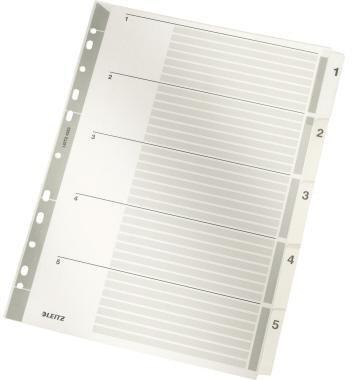 Leitz Register 43230000 DIN A4 1-5 volle Höhe 160g Karton grau