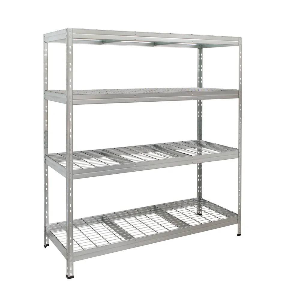 Outdoor-Weitspannregal mit Gitterböden, HxBxT 1.800 x 1.500 x 600 mm