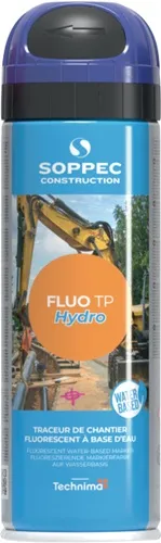 Baustellenmarkierspray Fluo TP Hydro neonblau 500ml Spraydose SOPPEC