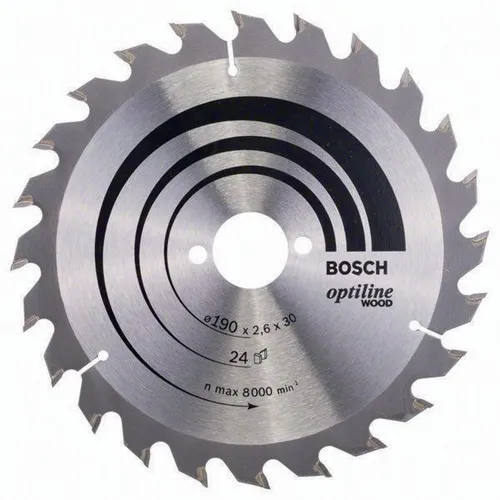 Bosch Kreissägeblatt PRO Wood AD 190mm Z.24 WZ Bohr.30mm Schnitt-B.2,6mm