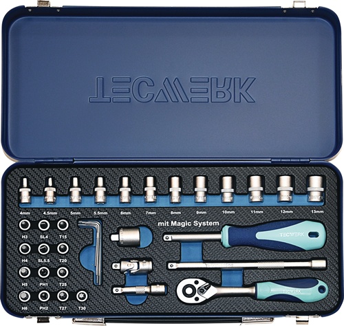 Steckschlüsselsatz 36-tlg.1/4 Zoll SW 4-13mm Z.72 6KT TECWERK