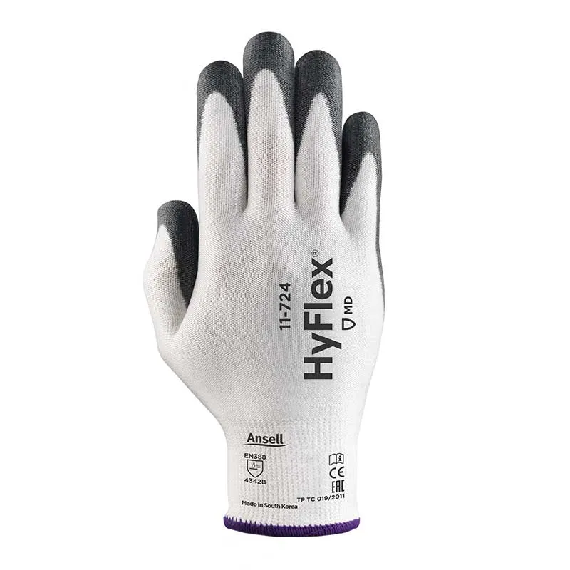 ANSELL Schnittschutzhandschuh HYFLEX weiß/schwarz (11-724)