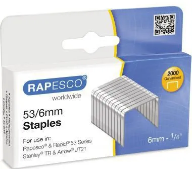 RAPESCO Heftklammer 751 53/6 verzinkt 2.000 St./Pack.