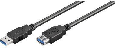 Goobay USB Verlängerungskabel 93998 USB 3.0 1,8m A-Stecker/A-Buchse sw