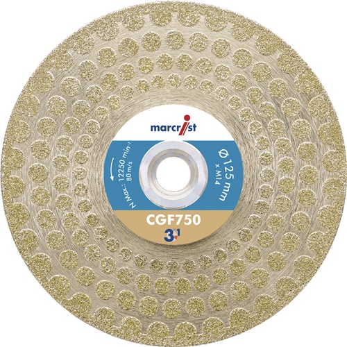 Diamanttrenn-/Schleifscheibe CGF750 D.125mm M14 Seg.-H.68,5mm Seg.-S.2,8mm