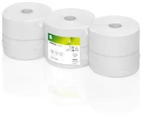 Satino Toilettenpapier 317130 Jumborolle 2lg hw 380m 6 St./Pa