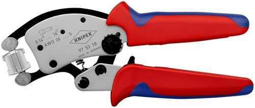 Crimpzange Twistor16 Gesamt-L.200mm 0,14-16 mm² brün.Mehrkomp.-Hüllen KNIPEX